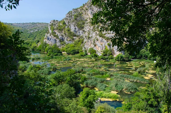 Piękna Sceneria Słynnego Parku Narodowego Krka Chorwacja — Zdjęcie stockowe
