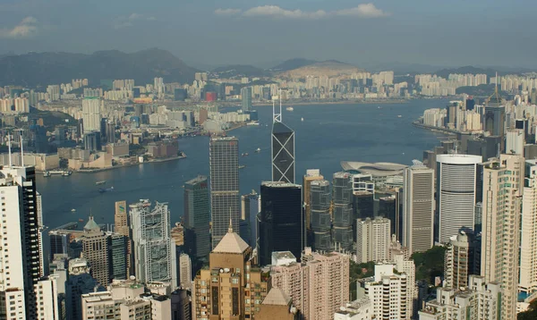 Une Vue Sur Paysage Urbain Hong Kong — Photo