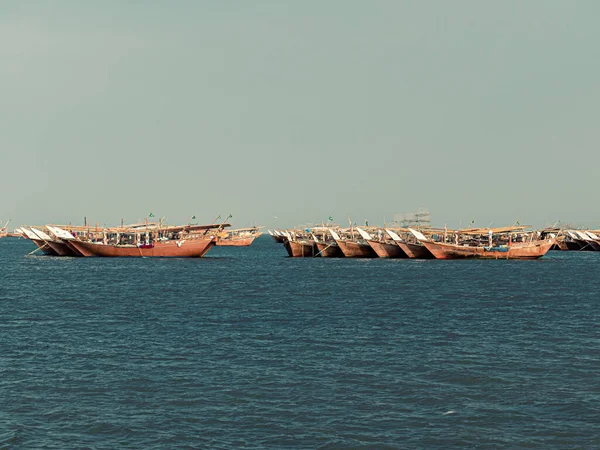 Die Boote Auf Dem Meer Einem Ruhigen Tag — Stockfoto