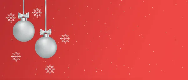 Belo Pôster Natal Com Decorações Ornamento Espaço Cópia — Fotografia de Stock