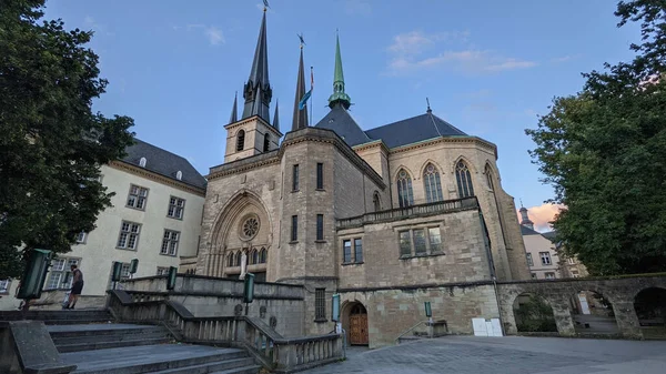 Een Prachtige Opname Van Kathedrale Notre Dame Luxemburg — Stockfoto
