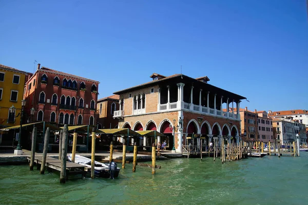 Venice Itália Ago 2018 Uma Bela Vista Grande Canal Veneza — Fotografia de Stock