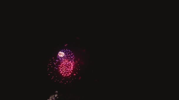 色彩艳丽的烟火背景 — 图库视频影像