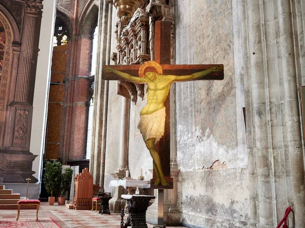 Santa Maria Gloriosa Dei Frari Bazilika Részletei San Polo Kerületben — Stock Fotó
