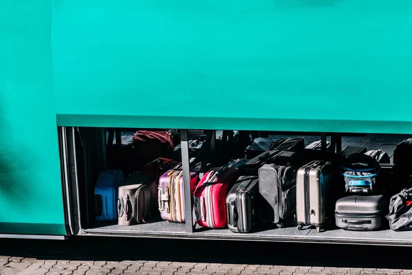 Der Grüne Bus Kofferraum — Stockfoto