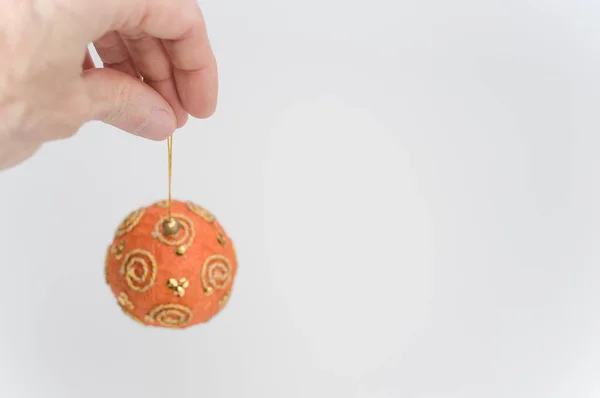 Bolas Decorativas Natal Multicoloridas Com Sapce Para Texto Uma Superfície — Fotografia de Stock