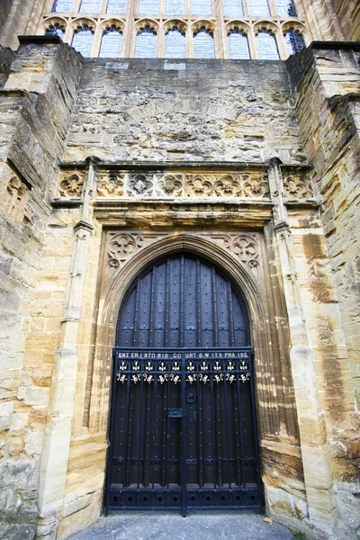 Plano Vertical Entrada Una Antigua Iglesia Dorset Reino Unido —  Fotos de Stock