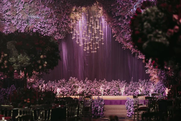 Esküvői Terem Romantikus Belseje — Stock Fotó