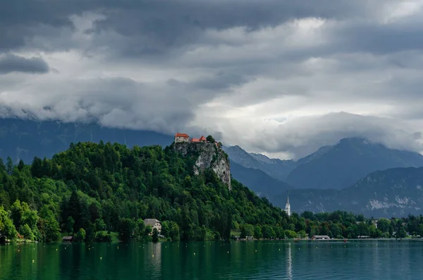 Bled Szlovénia Aug 2021 Gyönyörű Kilátás Nyílik Tájakra Népszerű Turisztikai — Stock Fotó