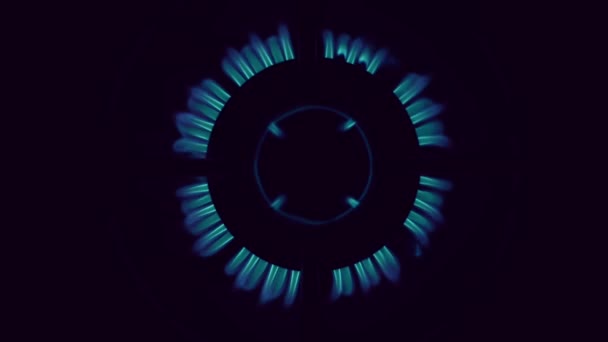 Close Gas Stove — Stock Video