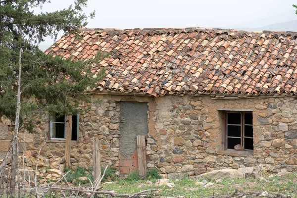 Paisagem Vista Casas Antigas Região Aures Argélia — Fotografia de Stock