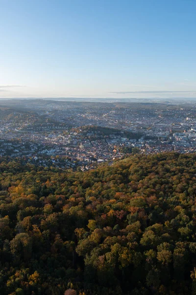 Pohled Televizní Věže Stuttgart Podzim — Stock fotografie