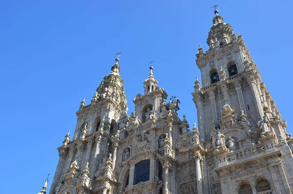 Low Angle Shot Santiago Compostela Cathedral — Stock Photo, Image