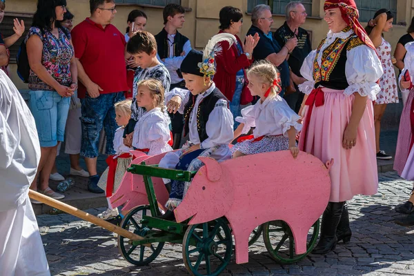 Uherske Hradiste Tschechische Republik September 2021 Die Menschen Beim Weinfest — Stockfoto