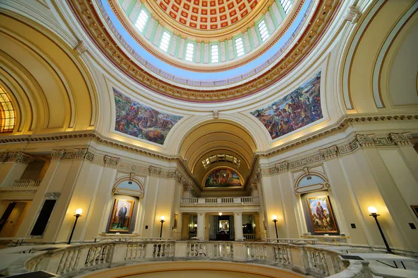 Topeka Estados Unidos Fevereiro 2016 Vista Interior Edifício Governamental Capitólio — Fotografia de Stock