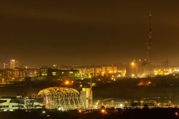 Kemerowo Stadt Bei Nacht Oktobe — Stockfoto