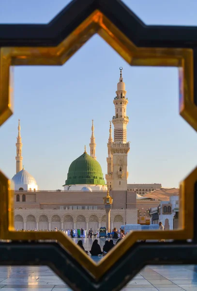 Tiro Vertical Masjid Nabawi Medina Arábia Saudita — Fotografia de Stock