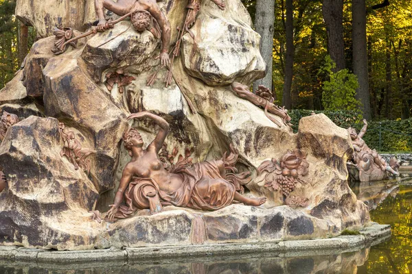 Gros Plan Statues Dans Jardin Palais Royal Granja San Ildefonso — Photo