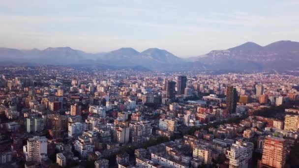 Barselona Şehrinin Hava Manzarası — Stok video