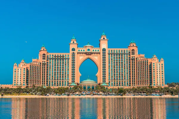 Widok Hotel Atlantis Dubaju Palma Pobliżu Aquaventure Waterpark — Zdjęcie stockowe