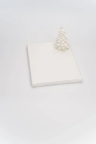 Decorações Natal Elegantes Tela Pintura Com Sapce Para Texto Uma — Fotografia de Stock