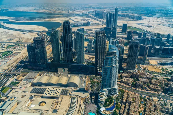 Uitzicht Vanaf Burj Khalifa Hoogste Wolkenkrabber Ter Wereld Dubai — Stockfoto