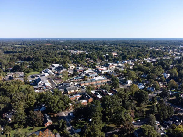 Uma Foto Aérea Centro Ashland Virginia Dia Ensolarado Claro — Fotografia de Stock