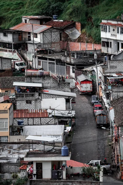 Luftaufnahme Alter Gebäude Und Straßen Chimbo Ecuador — Stockfoto
