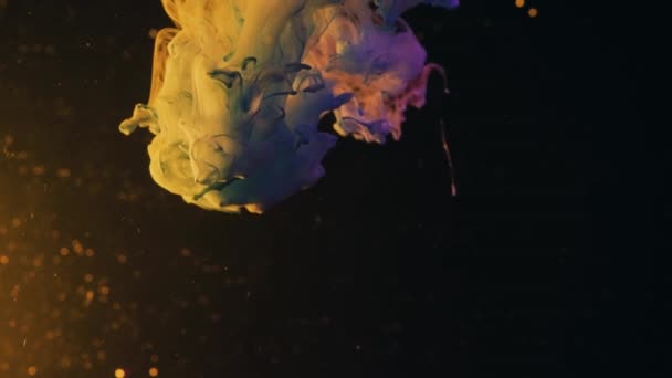 彩色黑烟涂料的抽象背景 — 图库视频影像