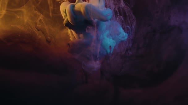 色彩斑斓的烟雾和裂缝的抽象背景 — 图库视频影像