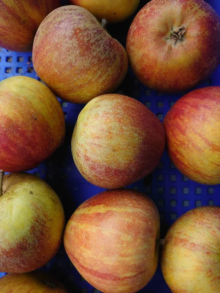 Ein Blick Von Oben Auf Viele Äpfel — Stockfoto