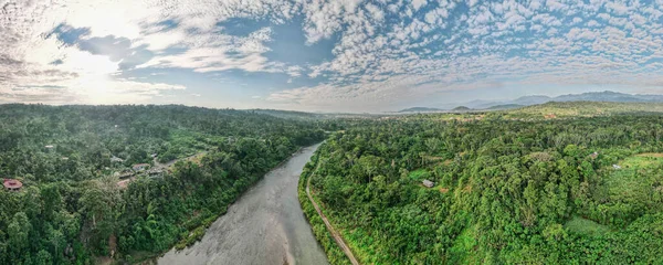 Вид Воздуха Реку Тропический Лес Амазонки Тена Эквадор — стоковое фото