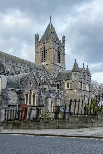 Dublin Irland Apr 2021 Ett Vertikalt Foto Christ Church Cathedral — Stockfoto