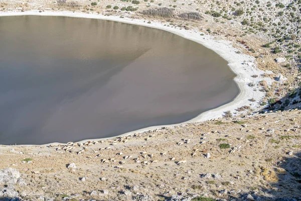 Lago Formatosi Seguito Della Cementificazione Del Suolo — Foto Stock