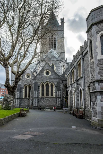 Dublin Irland Apr 2021 Ett Vertikalt Foto Christ Church Cathedral — Stockfoto