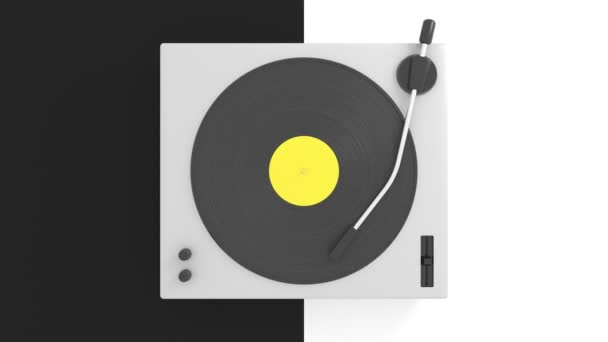 Vinyl Record Black Background — Stock Video