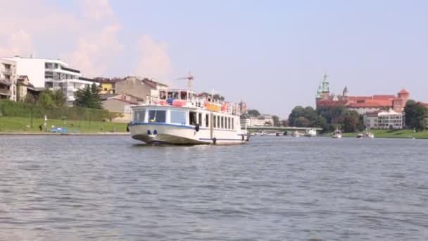 Beelden Van Veerboot Van Stad — Stockvideo