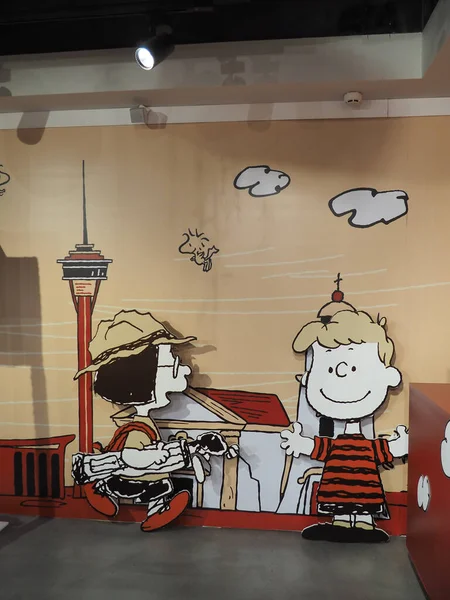Hong Kong Kína 2019 Okt Egy Függőleges Felvétel Snoopyról Charlie — Stock Fotó