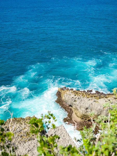 Una Vista Alto Angolo Costa Rocciosa Panoramica — Foto Stock