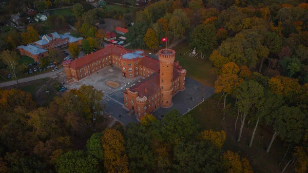 Aerial Shot Raudone Castle Lithuania — Stock Photo, Image