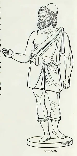Винтажная Иллюстрация Икон Греческой Римской Мифологии Xix Века — стоковое фото