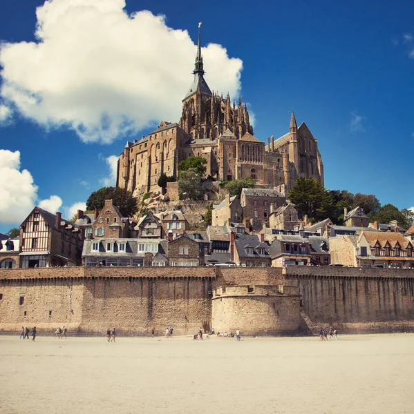 Het Eiland Mont Saint Michel Normandië Frankrijk Bij Daglicht — Stockfoto
