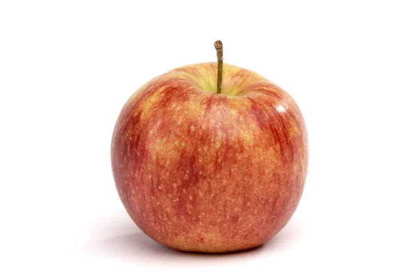 ภาพใกล ดของแอปเป แยกก นบนพ นหล ขาว — ภาพถ่ายสต็อก