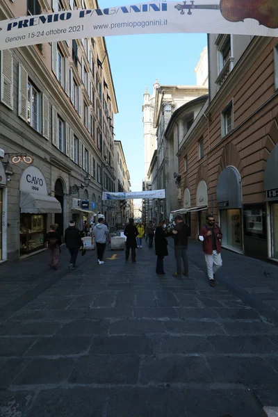 Genova Itália Outubro 2021 Gênova Itália Outubro 2021 Vista Cidade — Fotografia de Stock