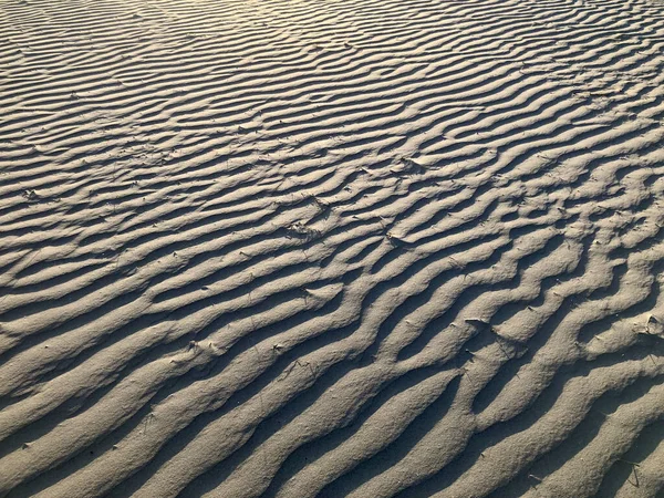 Ребристый Песок Утреннем Свете Пляже Градо — стоковое фото