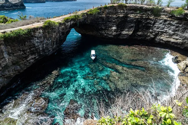 Una Splendida Vista Sulla Laguna Blu Lembongan Indonesia — Foto Stock