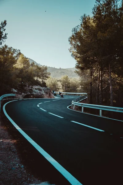 View Long Road Leading Mountains — Stockfoto