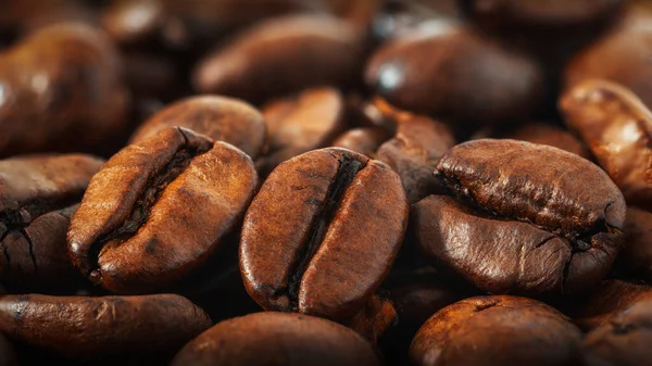 コーヒー豆の選択的フォーカスショット — ストック写真
