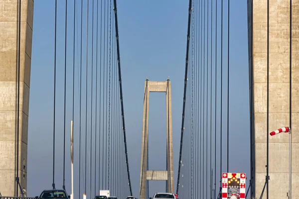 Ponte Grande Cinturão Ligação Fixa Multi Elemento Que Cruza Estreito — Fotografia de Stock