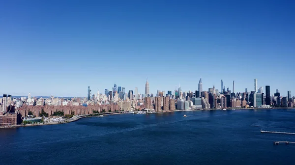 Nova Cidade Iorque Estados Unidos Setembro 2021 Vista Aérea Manhattan — Fotografia de Stock